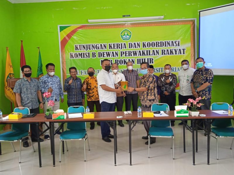 Kunjungan Kerja dan Koordinasi Komisi B Dewan Perwakilan Rakyat Kab. Rokan Hilir ke Fakultas Pertanian Universitas Riau